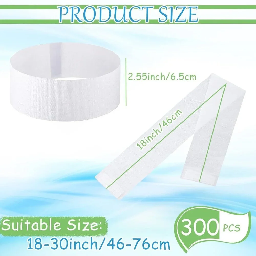 Disposable Spa Headbands Fabric Elastic 300 Pack for Facial Makeup Salon